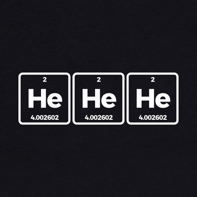 He He Helium Funny Science T-shirt by RedYolk